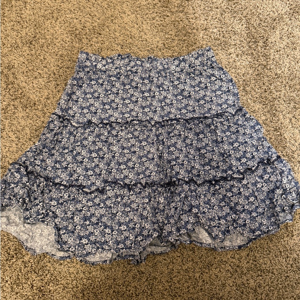 RACHEL Rachel Roy Navy Floral Skater Skirt